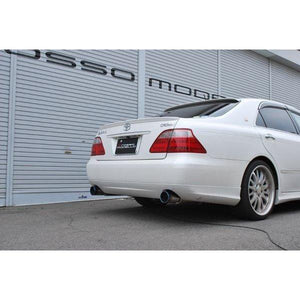 ROSSO MODELLO TI-C TITANIUM TAIL SILVER EXHAUST MUFFLER FOR TOYOTA CROWN 2.5L 3.0L 3.5L GRS182 4GR-FSE 2.5L / 3GR-FSE 3.0L / 2GR-FSE 3.5L TIC-134-SILVER
