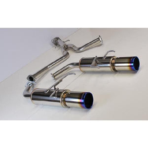 ROSSO MODELLO TI-C TITANIUM TAIL SILVER EXHAUST MUFFLER FOR TOYOTA CROWN 2.5L 3.0L 3.5L GRS182 4GR-FSE 2.5L / 3GR-FSE 3.0L / 2GR-FSE 3.5L TIC-134-SILVER