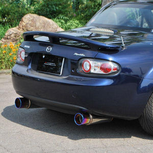 ROSSO MODELLO TI-C TITANIUM TAIL BLACK EXHAUST MUFFLER FOR MAZDA ROADSTER NCEC KOUKI TIC-603-BLACK
