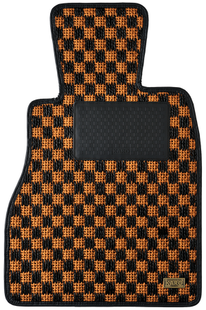 KARO GRAN SISAL CAMEL BLACK FLOOR MATS FOR Daihatsu Naked L7#0S GRAN-SISAL-1307-CAMEL-BLACK