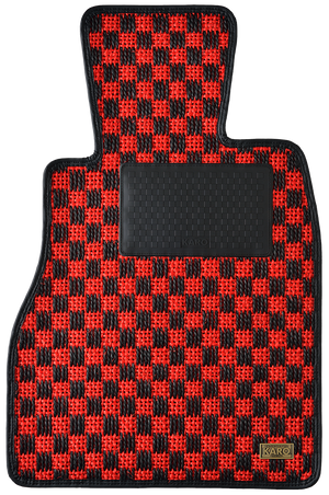 KARO GRAN SISAL RED BLACK FLOOR MATS FOR VOLKSWAGEN Touareg 7PC GRAN-SISAL-2940-RED-BLACK