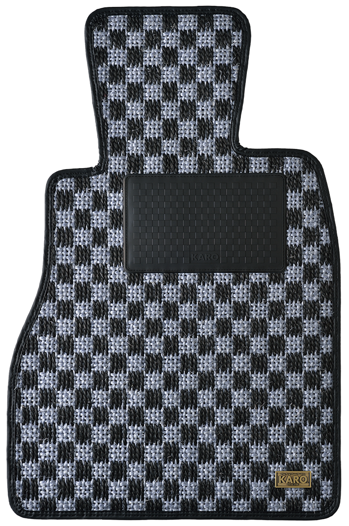 KARO GRAN SISAL SILVER BLACK FLOOR MATS FOR Honda Ascot CB# GRAN-SISAL-403-SILVER-BLACK