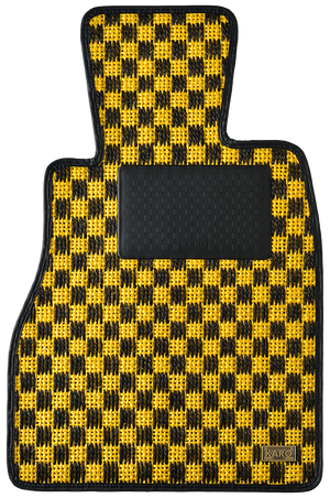 KARO SISAL YELLOW BLACK LUGGAGE MATS FOR PEUGEOT 308 T9 SISAL-3895-YELLOW-BLACK