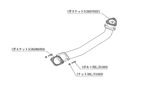 KAKIMOTO RACING  CENTER & FRONT PIPE FOR NISSAN SKYLINE COUPE ECR33  NF309