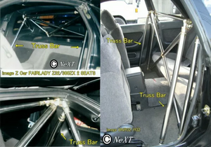 NEXT MIRACLE CROSS BAR TRUSS BAR RIGHT & LEFT STAINLESS 35 FOR HONDA CIVIC EK 4DR TYPE O H NEXT-00248