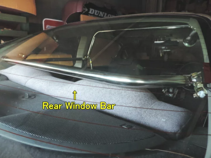 NEXT MIRACLE CROSS BAR REAR WINDOW BAR STAINLESS 32 FOR HONDA INTEGRA DC5 NEXT-00282