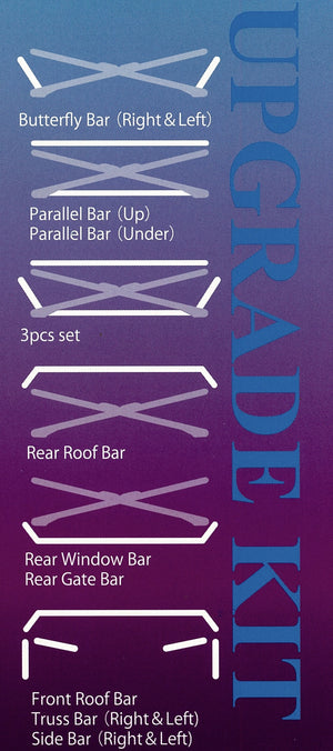 NEXT MIRACLE CROSS BAR BUTTERFLY BAR RIGHT & LEFT STAINLESS 32 FOR HONDA CIVIC EK 3DR NEXT-00214