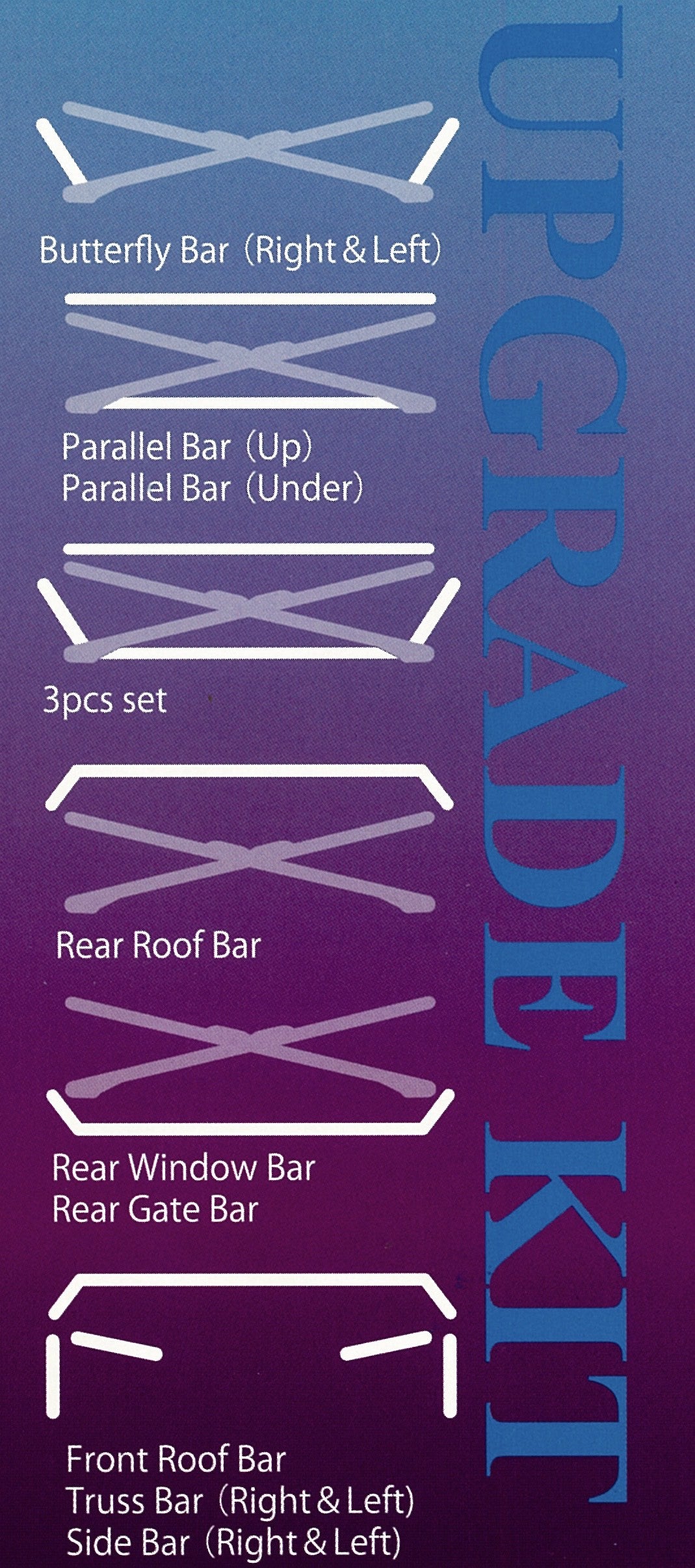 NEXT MIRACLE CROSS BAR TRUSS BAR RIGHT & LEFT STAINLESS 32 FOR SUBARU IMPREZA GC8 R B NEXT-01628
