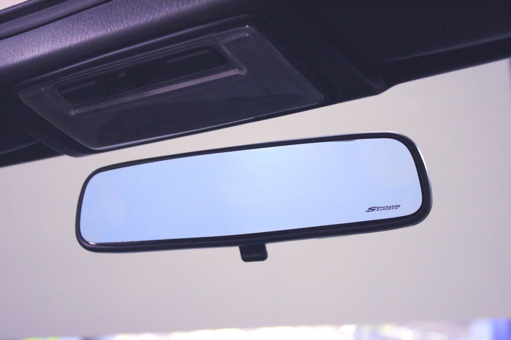 SPOON BLUE WIDE REAR ROOM MIRROR For HONDA FIT GD1 GD3 76400-BRM-001 - Black Hawk Japan