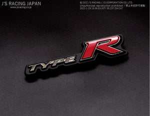 J'S RACING TYPE R EMBLEM FOR FRONT SPORTS GRILL FOR HONDA CIVIC FK8 AG-K8-TREM