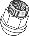 KYO-EI x1 17HEX NUT M12xP1.5 ZLN1B